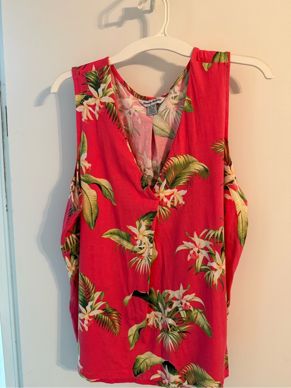 Tommy Bahama Pink Tropical Floral V-Neck Tank